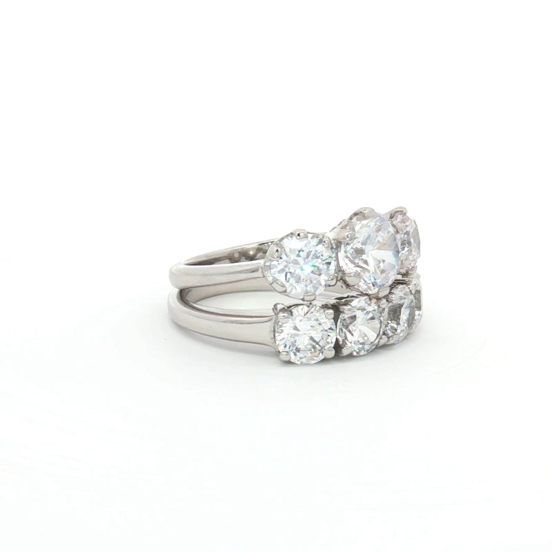 Classic Trilogy Ring and Traditional Four Stone Ring