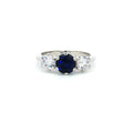 Classic Trilogy Ring with Sapphire Centre Stone