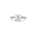 Oval Cut Soliatire Ring with Pave Setting