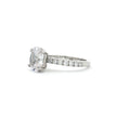 Oval Cut Soliatire Ring with Pave Setting
