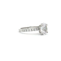 Oval Cut Soliatire Ring with Pave Setting