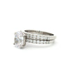 Oval Cut Soliatire Ring with Pave Setting and Matching Band