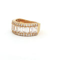 Baguette & Brilliant Cut Half Eternity Wide Band