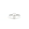 Petite Teardrop Cut Solitaire Ring