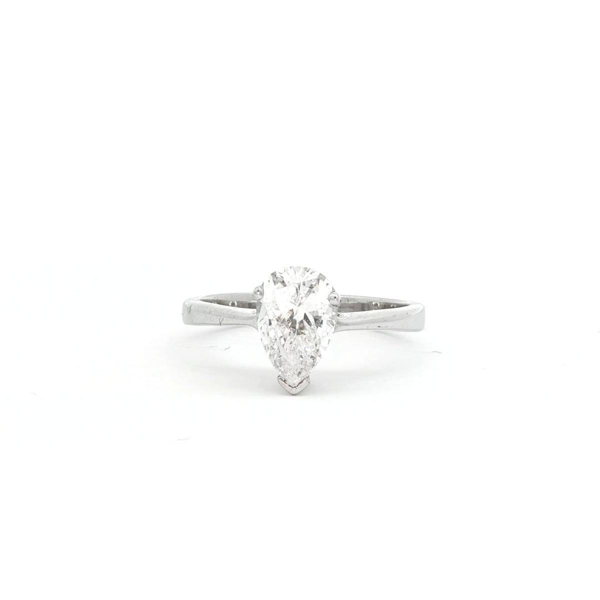 Petite Teardrop Cut Solitaire Ring
