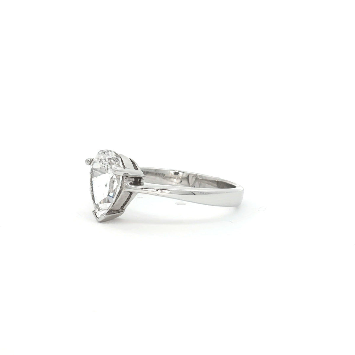 Petite Teardrop Cut Solitaire Ring