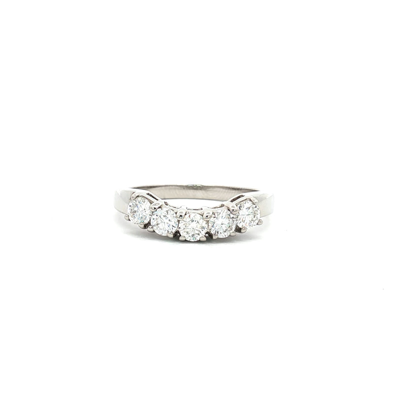 Five Stone Curved Band