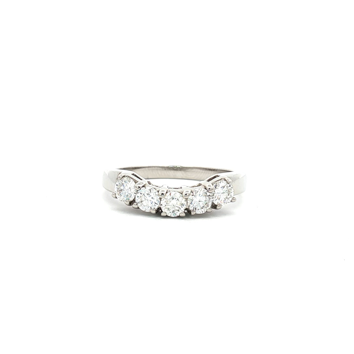 Five Stone Curved Band