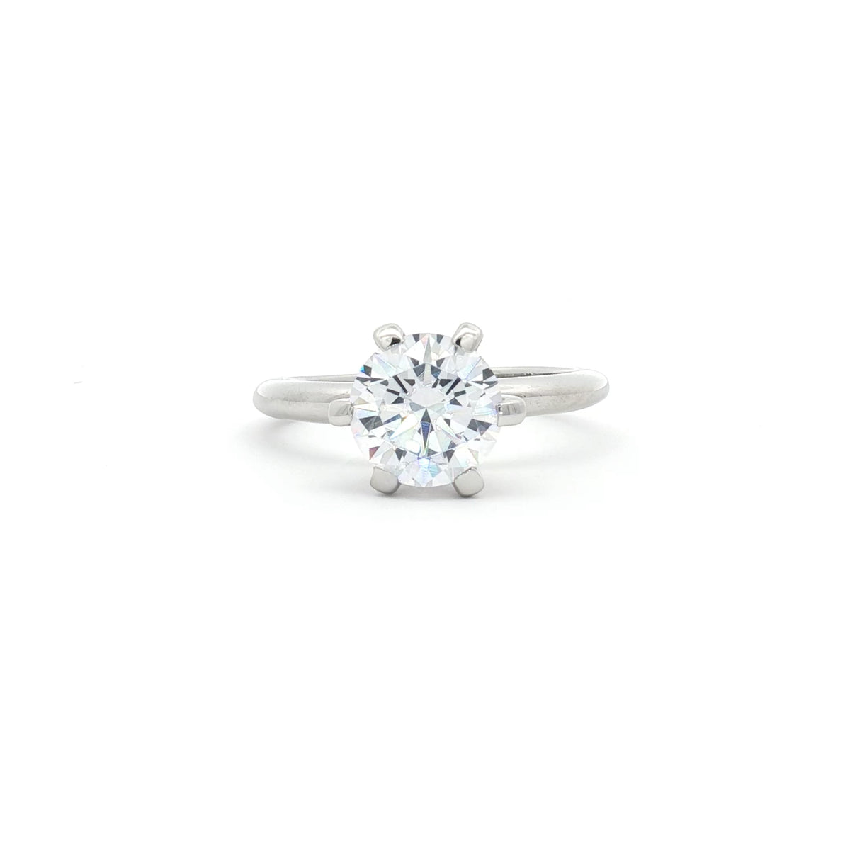 Classic Brilliant Solitaire Six Prong Ring