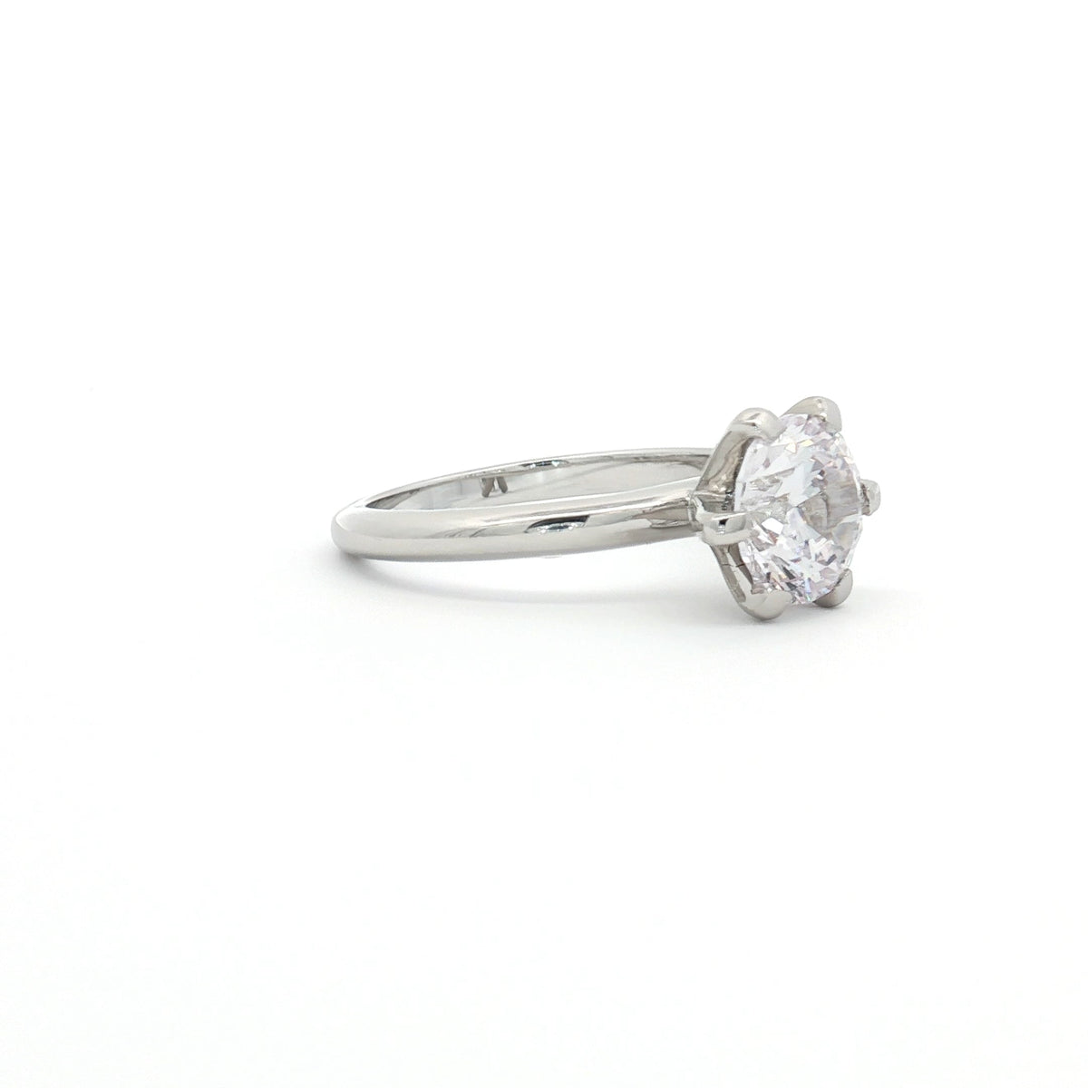 Classic Brilliant Solitaire Six Prong Ring