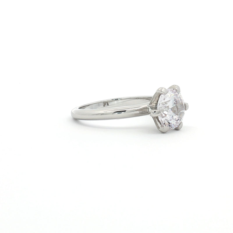 Classic Brilliant Solitaire Six Prong Ring