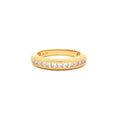 Princess Cut Channel Set Half Eternity Band