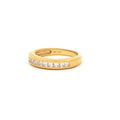 Princess Cut Channel Set Half Eternity Band