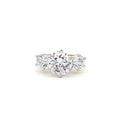 Large Three Stone Brilliant Cut Ring