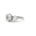 Large Three Stone Brilliant Cut Ring