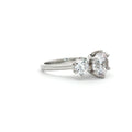 Large Three Stone Brilliant Cut Ring