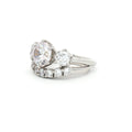 Large Three Stone Brilliant Cut Ring and Seven Stone Curved Band
