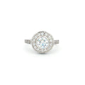 Brilliant Cut Bezel Set Halo Ring