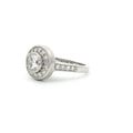 Petite Brilliant Cut Bezel Set Halo Ring