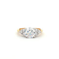 Brilliant Cut Ring with Small Brilliant Stones