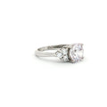 Brilliant Cut Ring with Small Brilliant Stones