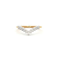 Brilliant Cut V Shaped Half Eternity Band