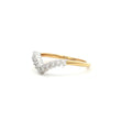 Brilliant Cut V Shaped Half Eternity Band