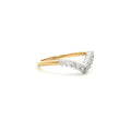 Brilliant Cut V Shaped Half Eternity Band