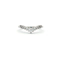 Brilliant Cut V Shaped Half Eternity Band