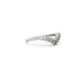 Brilliant Cut V Shaped Half Eternity Band