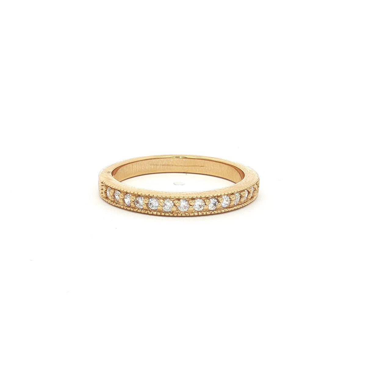 Milgrain Half Eternity Band