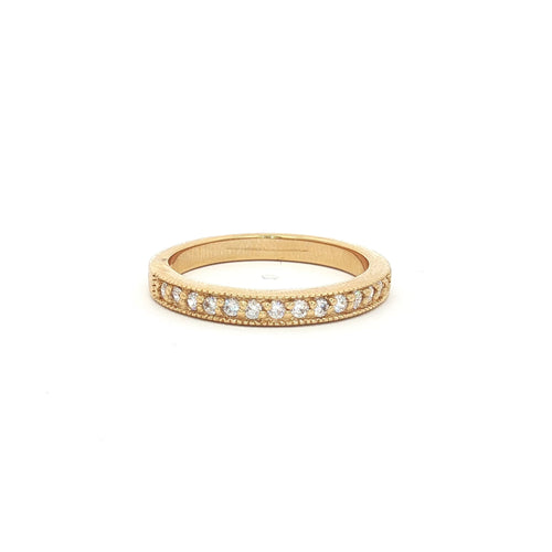 Milgrain Half Eternity Band