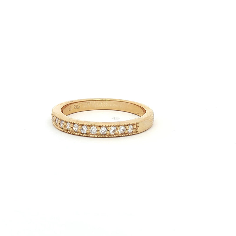 Milgrain Half Eternity Band