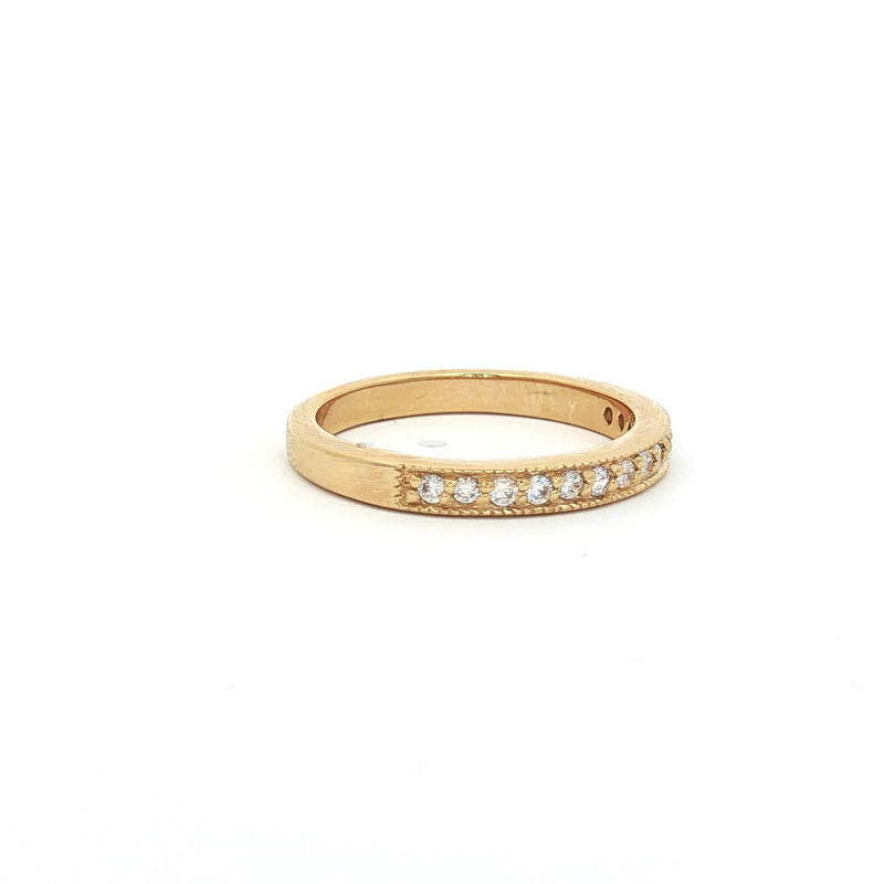 Milgrain Half Eternity Band