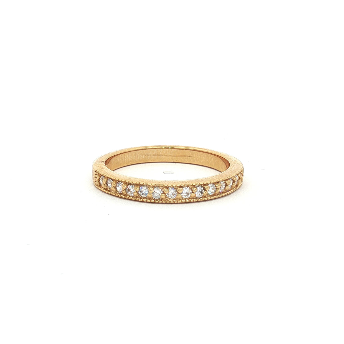 Milgrain Half Eternity Band