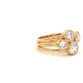 Four Stone Bubble Bezel Ring