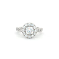 Classic Halo Setting Ring with Small Brilliants