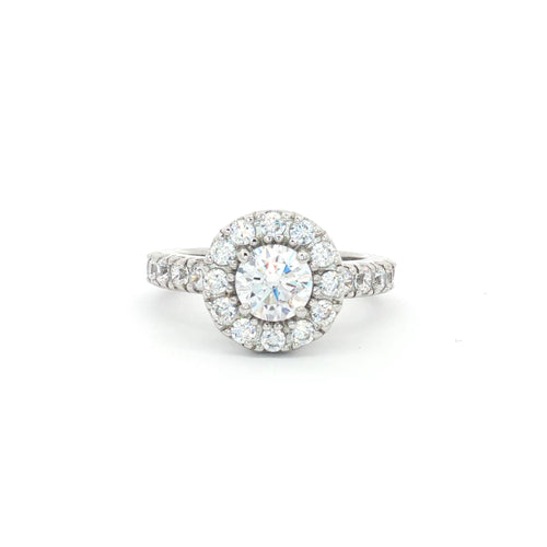Classic Halo Setting Ring with Small Brilliants