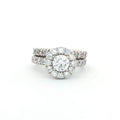 Halo Setting Ring with Small Brilliants and Matching Band