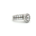 Halo Setting Ring with Small Brilliants and Matching Band