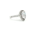 Tear Drop Halo Ring