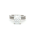 Radiant Cut Ring and Brilliant Cut Half Eternity Band