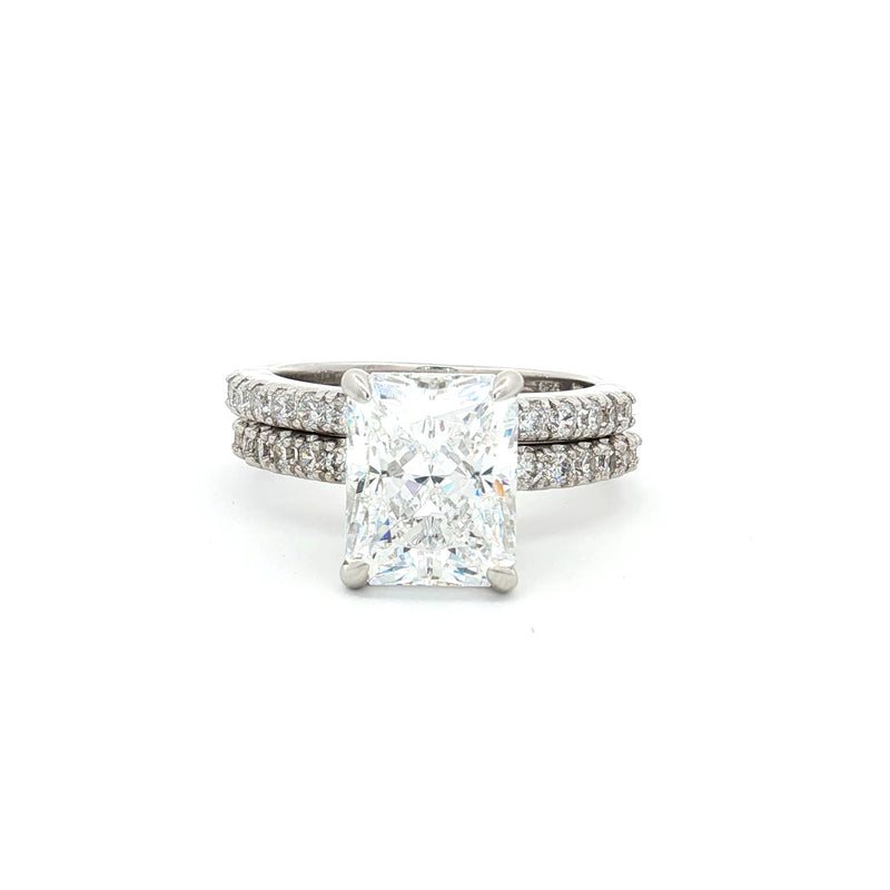 Radiant Cut Ring and Brilliant Cut Half Eternity Band