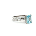 Radiant Cut  Ring and Brilliant Cut Half Eternity Band