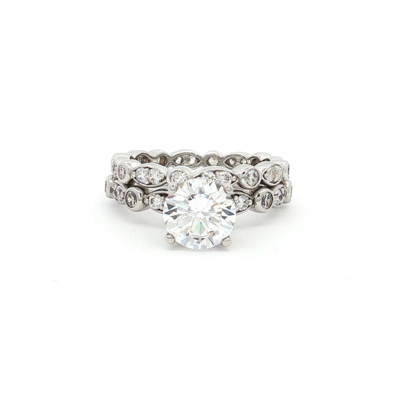 Brilliant Cut Solitaire Ring on Jazz Band and matching Jazz  Band