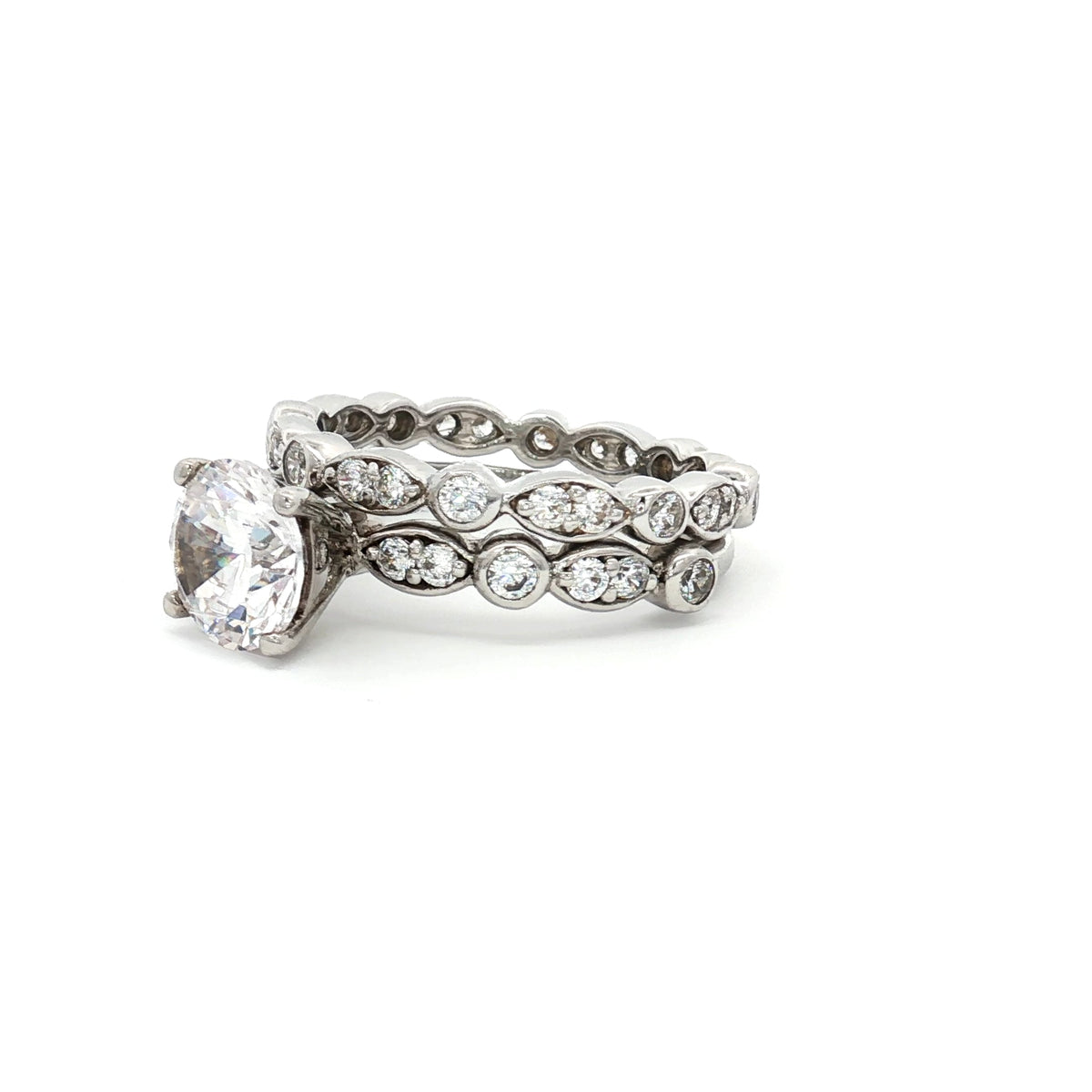 Brilliant Cut Solitaire Ring on Jazz Band and matching Jazz  Band