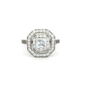 Asscher Cut Double Halo Ring