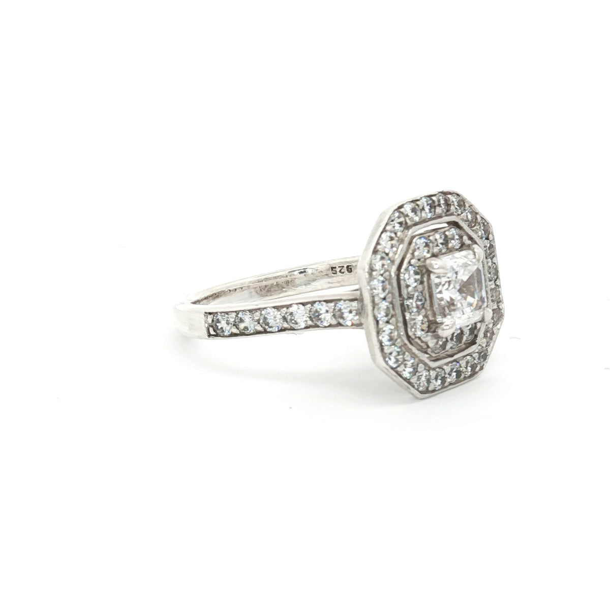Asscher Cut Double Halo Ring