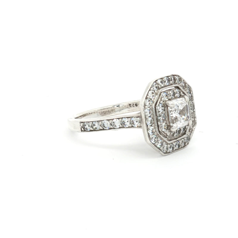 Asscher Cut Double Halo Ring