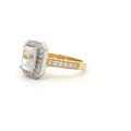 Emerald Cut Halo Ring